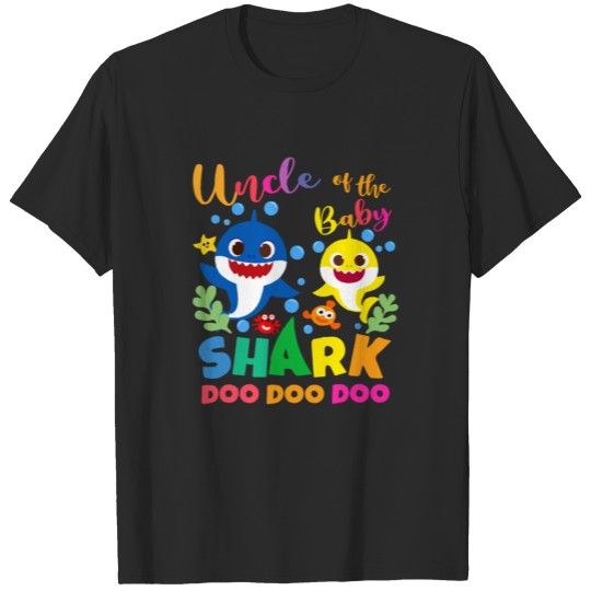 Uncle Of The Birthday Uncle Shark T Shirt T-shirt