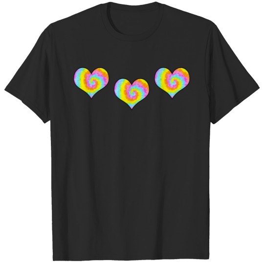 Colorful hearts tie dye T-shirt