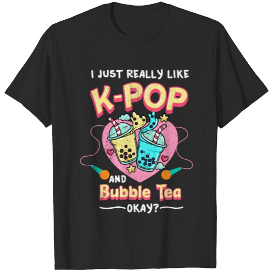 K-Pop Korean Pop Manga Bubble Tea Kawaii Pop T-shirt