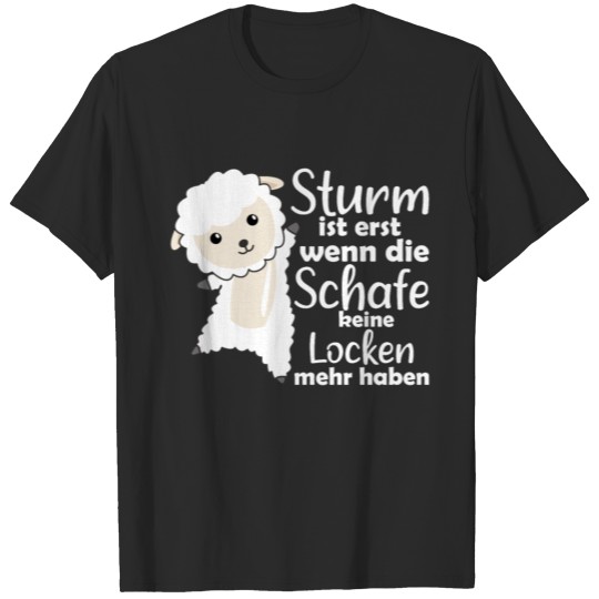 Sheep Storm Northern Germany North Sea Sea Coast T-shirt
