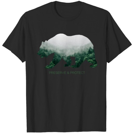 Preserve and protect bear forest T-shirt