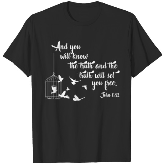 Christian Bible Shirt Bird Cage Truth Shall Set Yo T-shirt