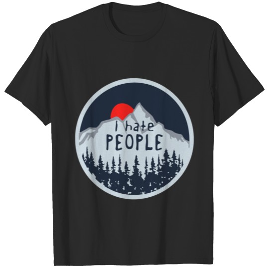 I Hate People Hiking T-shirt