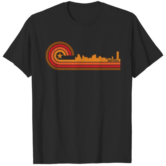 Retro Buffalo Cityscape Buffalo Ny Skyline T-shirt