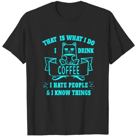 Coffee Coffee saying gift cat vintage T-shirt