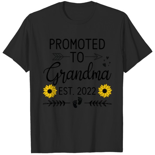 Promoted To Grandma 2022 Sunflower Grandma To Be T-shirt