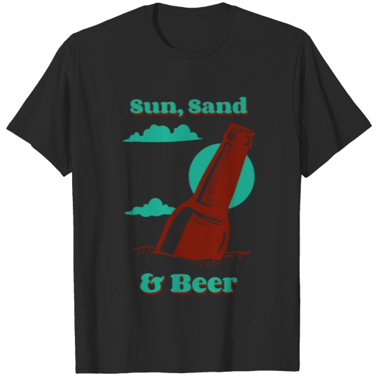 Sun Sand And Beer Design T-shirt
