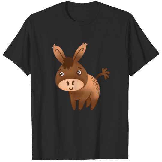 Cute little hand drawn Donkey with a cute face T-shirt