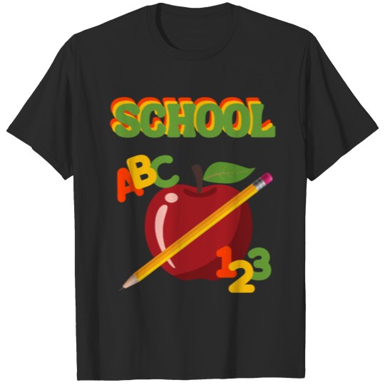 SCHOOL, ABC, 123, Back to School T-shirt