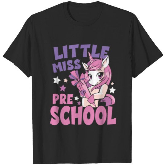 Back To School - Little Miss Preschool Unicorn T-shirt