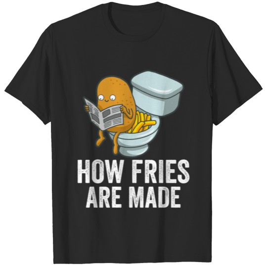 Potato Pooping Fries Funny French Fries Gift T-shirt