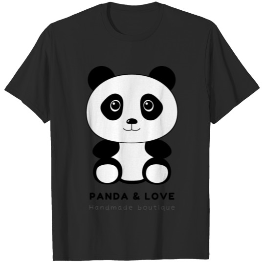 panda love , handmade boutique T-shirt