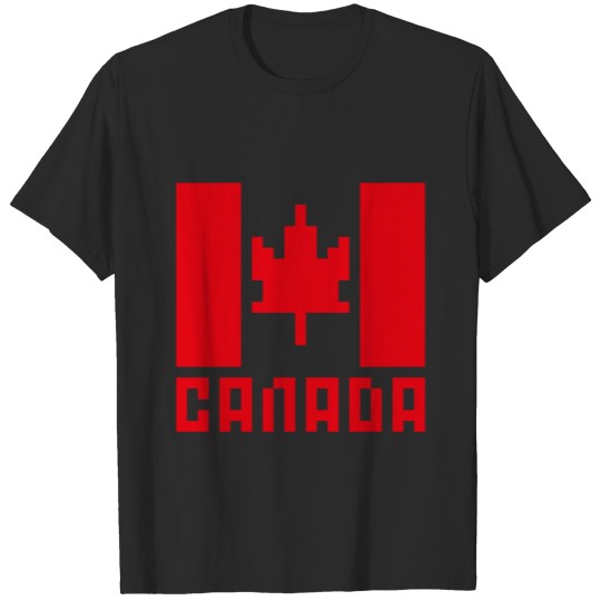 Canada Flag / Canadian Maple Leaf / Pixels / Type T-shirt