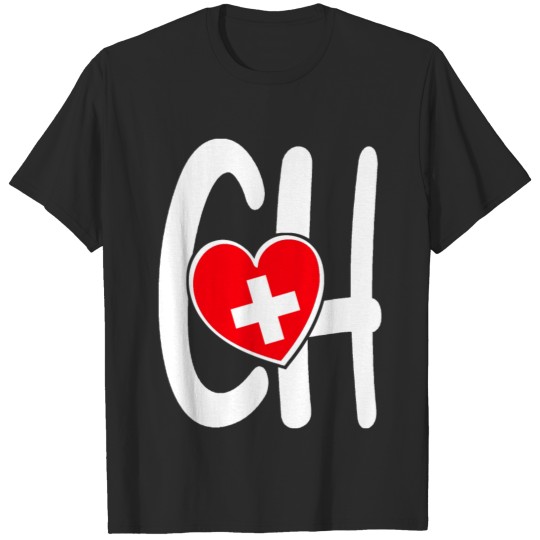 CH Schweiz Schwiiz Zürich Bern Herz Liebe T-shirt