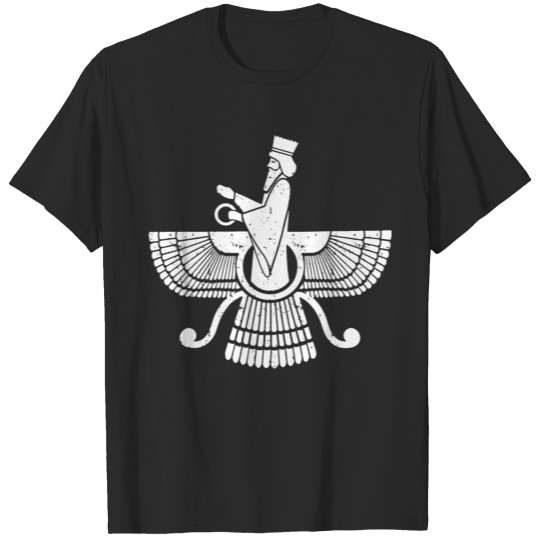 Silhouette Faravahar Zarathustra symbol T-shirt