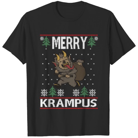 Merry Krampus Demon Claus Christmas Sweater Jumper T-shirt