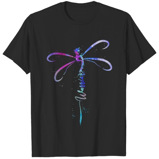 Dragonfly Warrior Semicolon Suicide Prevention T-shirt