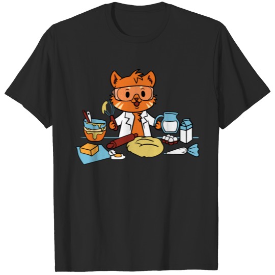 Cat Baking Kitchen Baker Bakery Science T-shirt