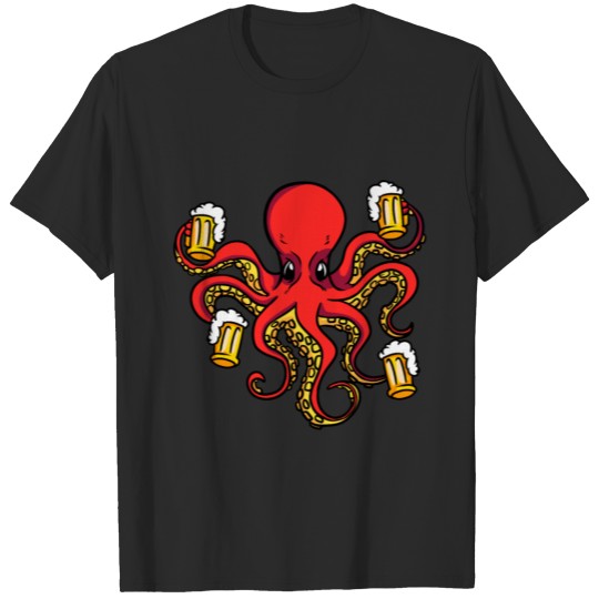 Octo Beer Fest Funny Octopus Oktoberfest T-Shirt T-shirt