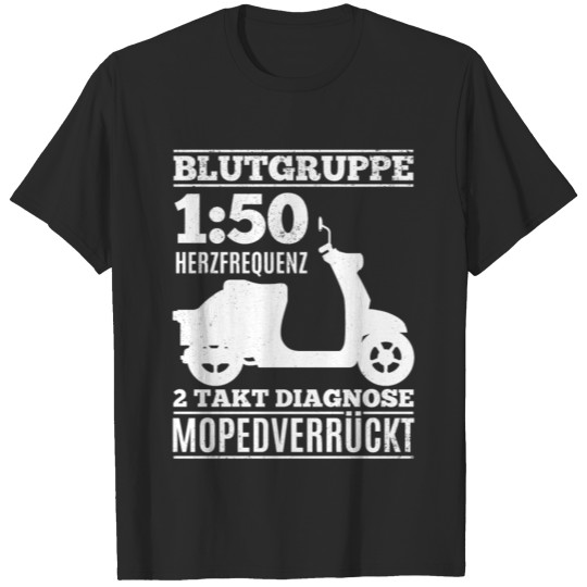 moped rider moped motorcycle two-wheel mechanic T-shirt