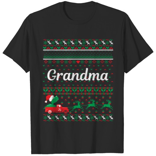 Ugly Christmas sweater Grandma Dino T-shirt
