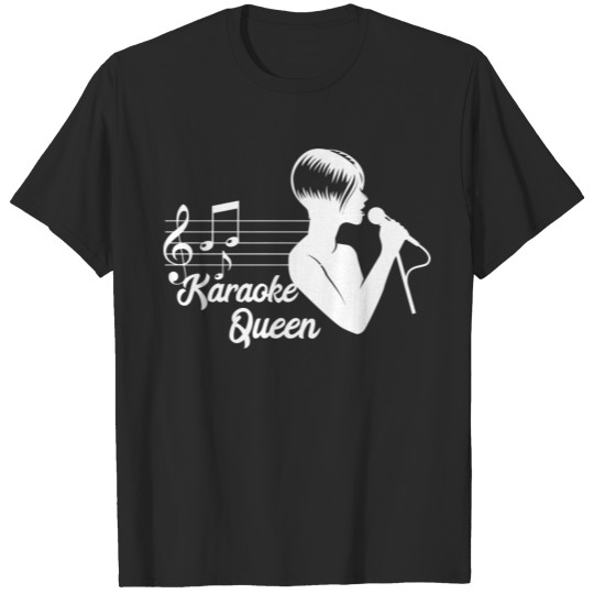 Karaoke Queen Singing Singer Music Microphone Song T-shirt