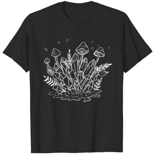 Crystals Mushrooms Plants Witchy Goth Punk 2062 T-shirt