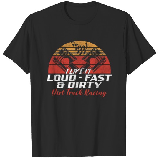 Dirt Track Racing Race Retro T-shirt