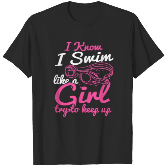 Swimming Girl Swimming Pool Outdoor Pool Water Sea T-shirt