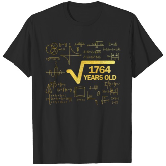 Square Root 1764 Birthday Mathematic 42 Years Old T-shirt