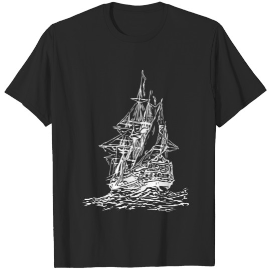 Magnificent Sailing Ship On The High Seas T-shirt