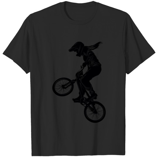 Motocross woman silhouette T-shirt