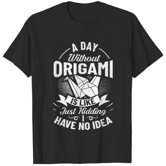 Origami Paper Folding Easy Crane Japanese T-shirt