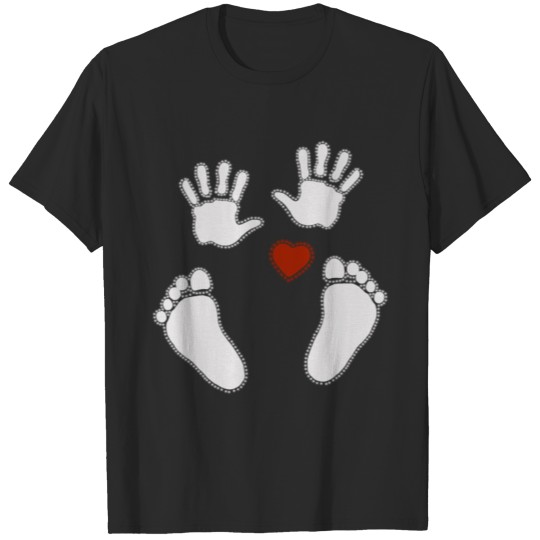 Baby Hands N Heart Pregnancy Shirt T-shirt