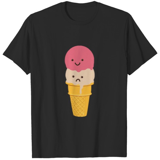 Happy and Sad Ice Cream Cone T-shirt