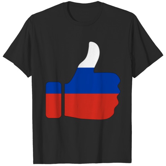 Thumbs Up Russia With Stroke T-shirt