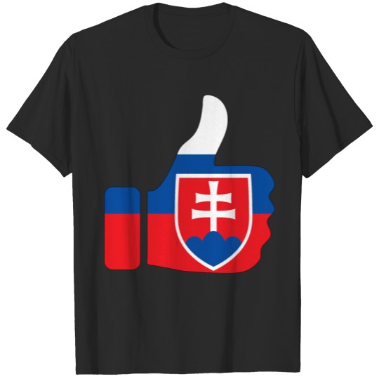Thumbs Up Slovakia With Stroke T-shirt