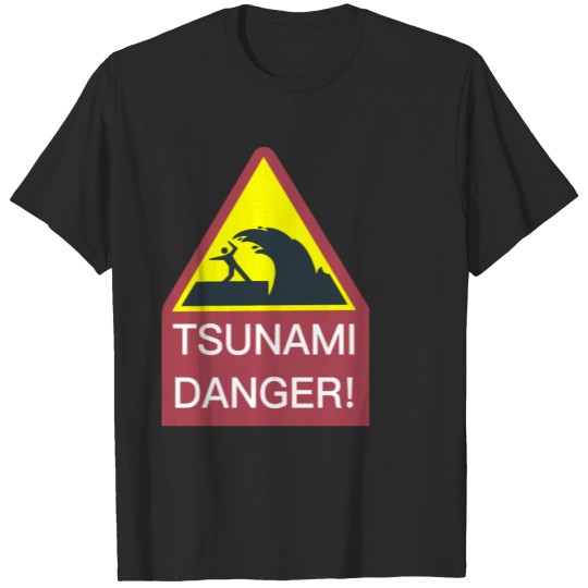 Tsunami Danger Sign T-shirt