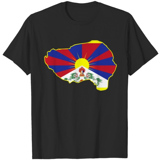 Tibet flag in borders T-shirt