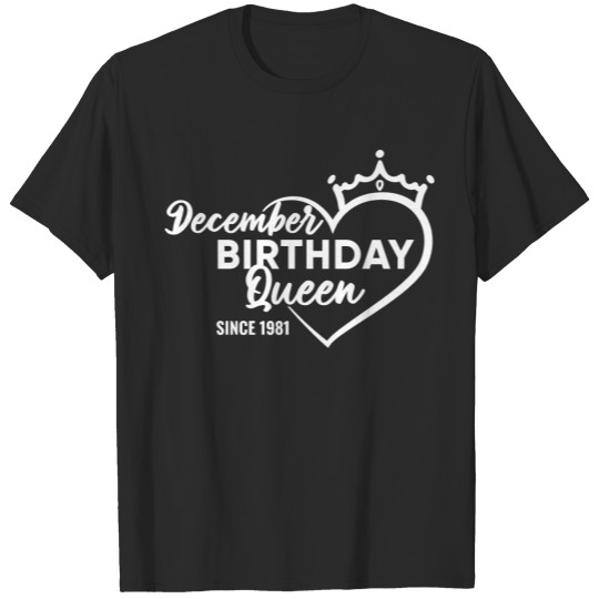 December Birthday Queen T-shirt