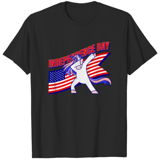 patriotic unicorn american independence day sweat T-shirt