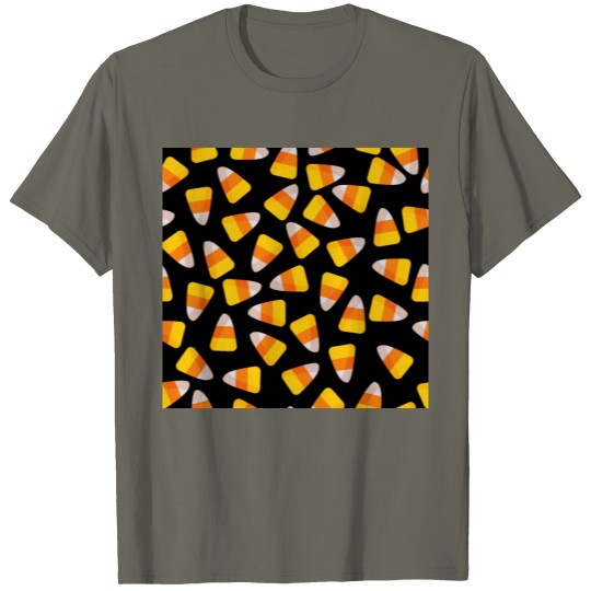 Candy Corn Pattern Cute Halloween T-shirt