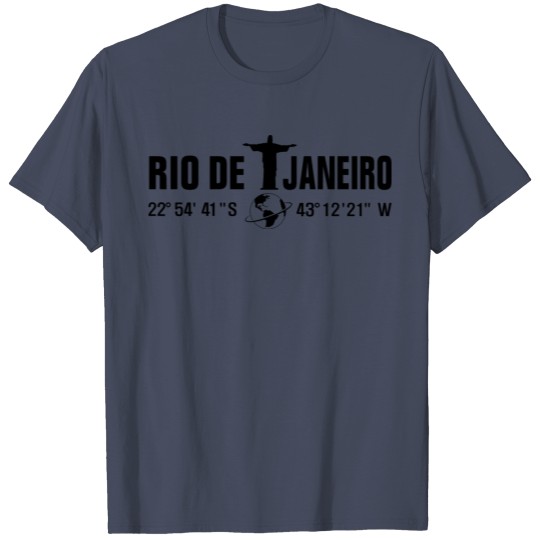 Rio de Janeiro Coordinates Location T-shirt