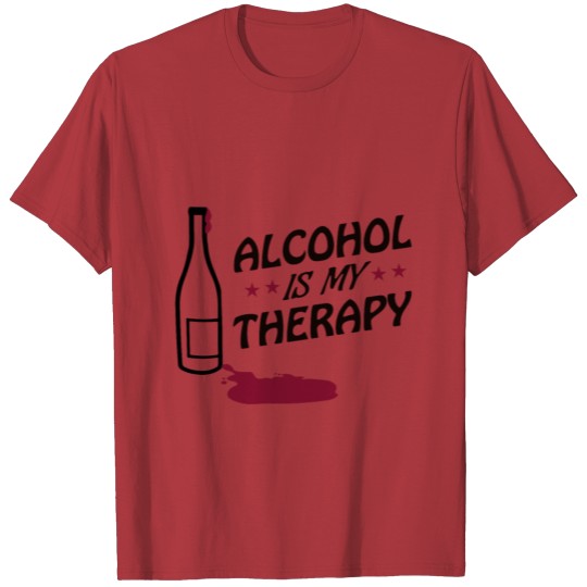 Wine therapy red wine wine wine bottle T-shirt