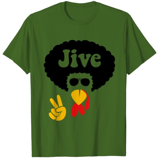 Peace Sign Jive Turkey Face Thanksgiving T Shirt