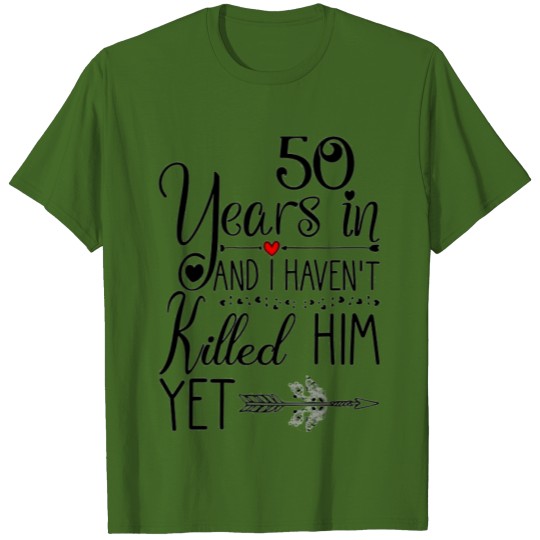 50th Wedding Anniversary Gift for Her 50 Years of Marriage Premium T-Shirt
