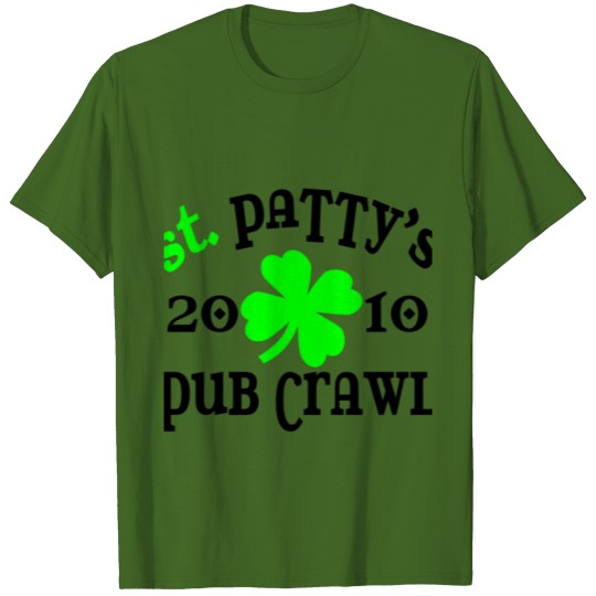White St Patty Pub Crawl Two Color T-shirt