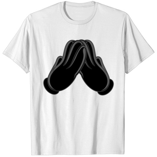 praying-hands-black T-shirt