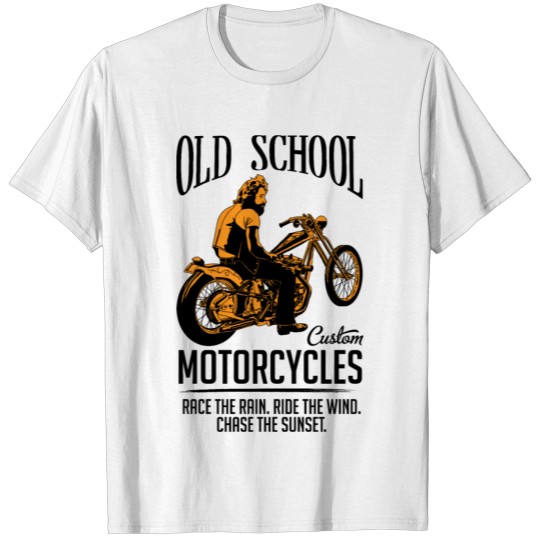Vintage Old School Motorcycles Custom Ride Race T-shirt