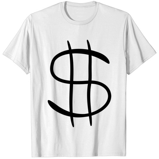dollar symbol sign richness wealth millionaire man T-shirt
